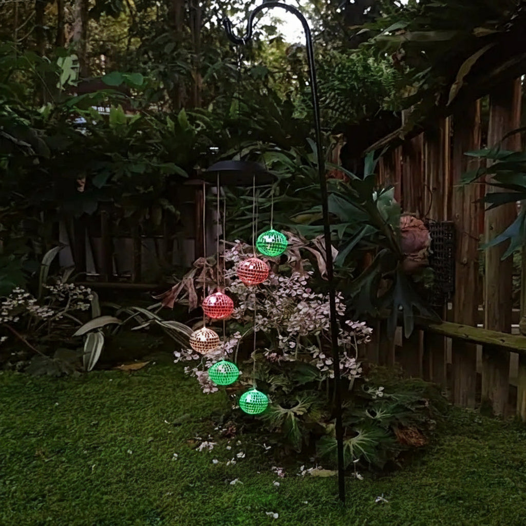 1pc Solar Wind Chimes Mobile Hanging LED Light Color Changing Wind Chime