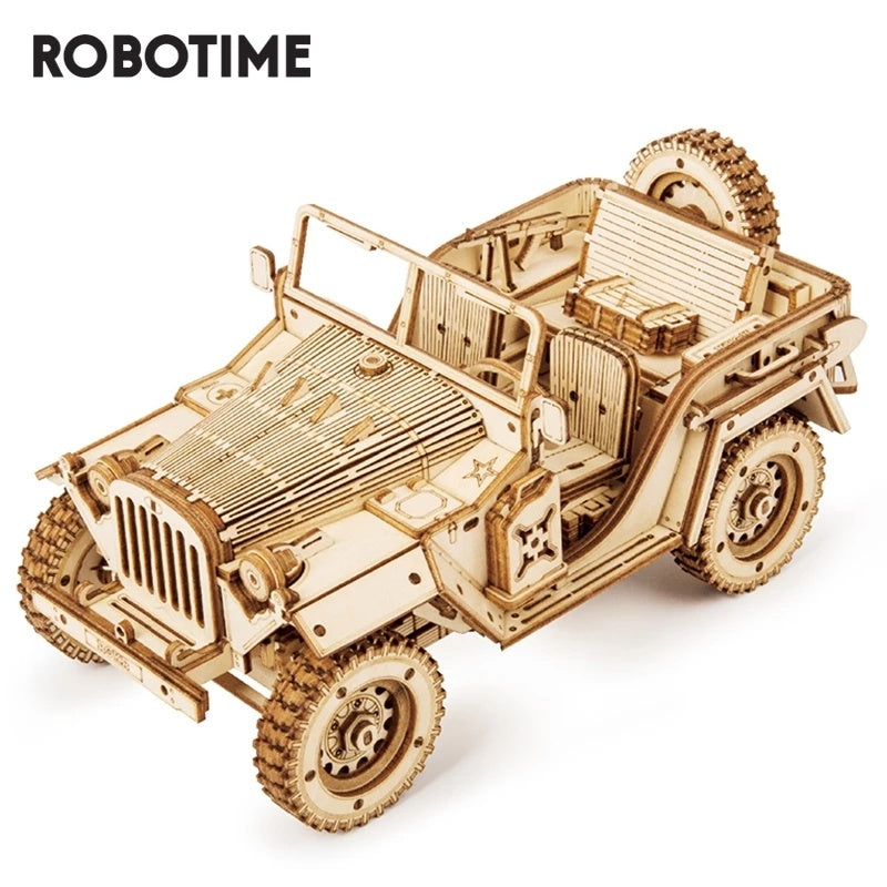 3D Wooden SUV Puzzle Model – Build, Create & Display