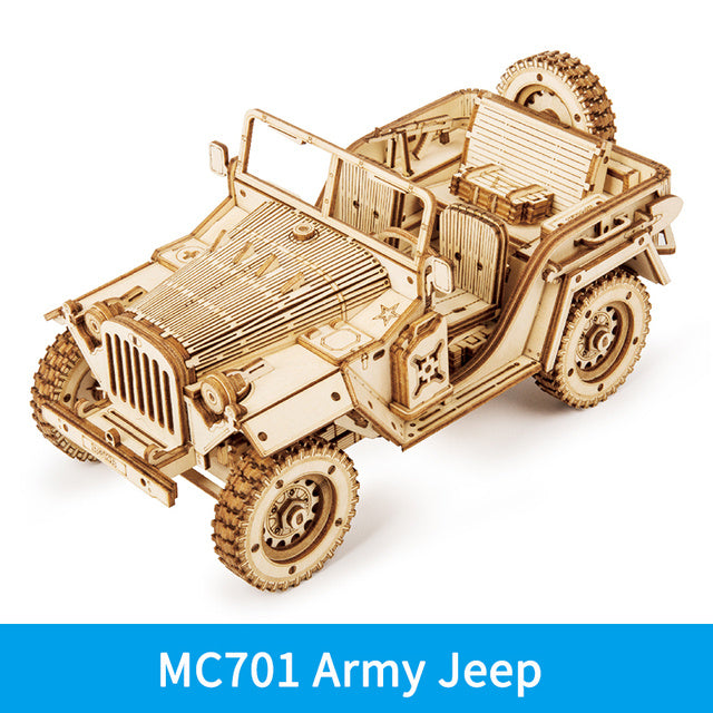 3D Wooden SUV Puzzle Model – Build, Create & Display
