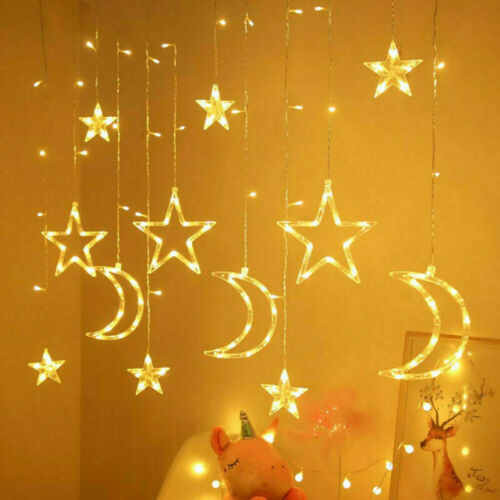 LED Fairy String Window Curtain Lights Star