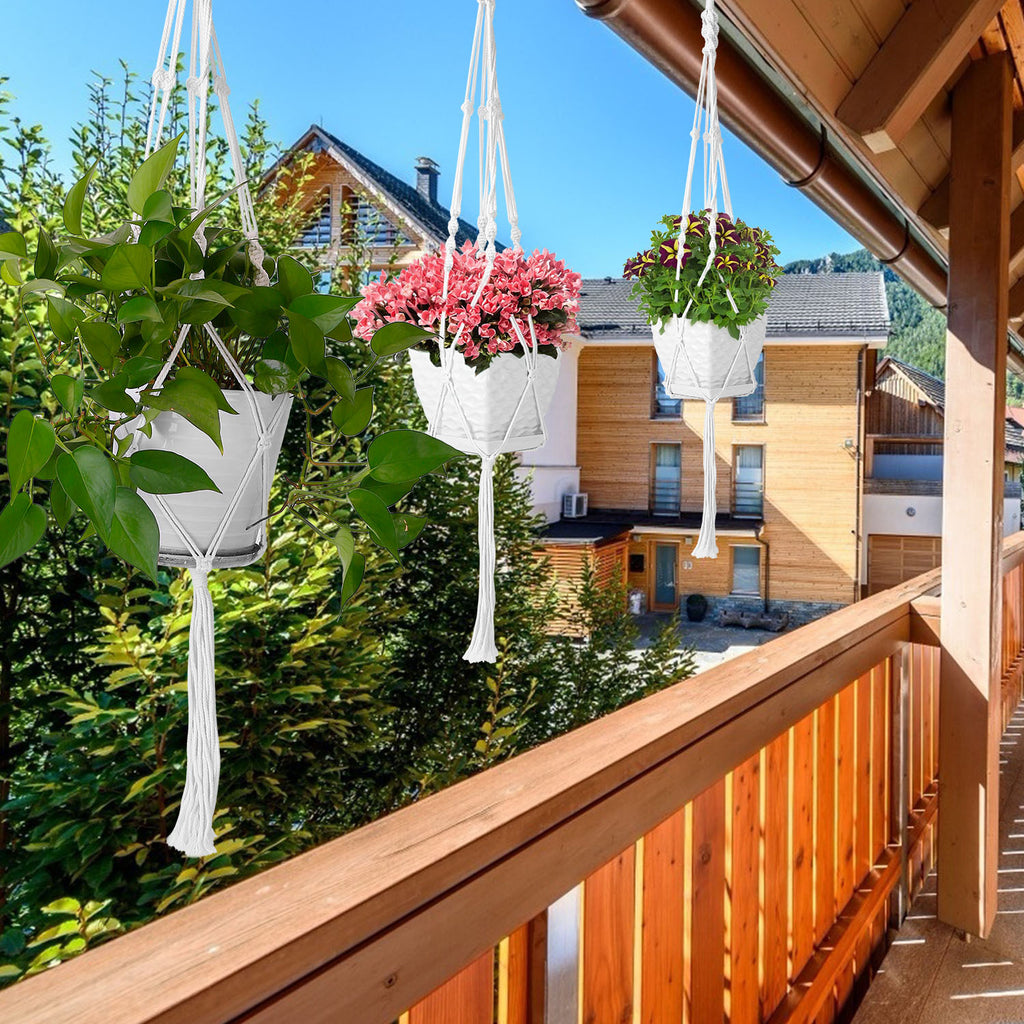 2PCS Cotton Rope Plant Hangers – Boho Chic Home Décor