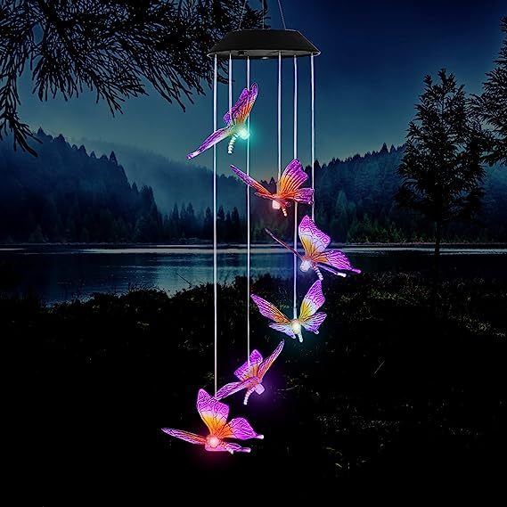 Solar Butterfly Wind Chime Light