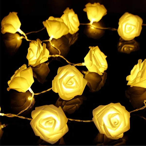 40 LEDs Rose Flower String Lights 10ft