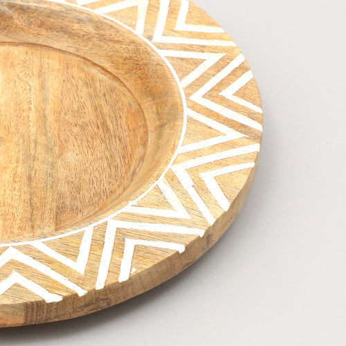 Handcrafted Wood Charger Plate Wooden Dinning Placemat Artisan Wood Tableware