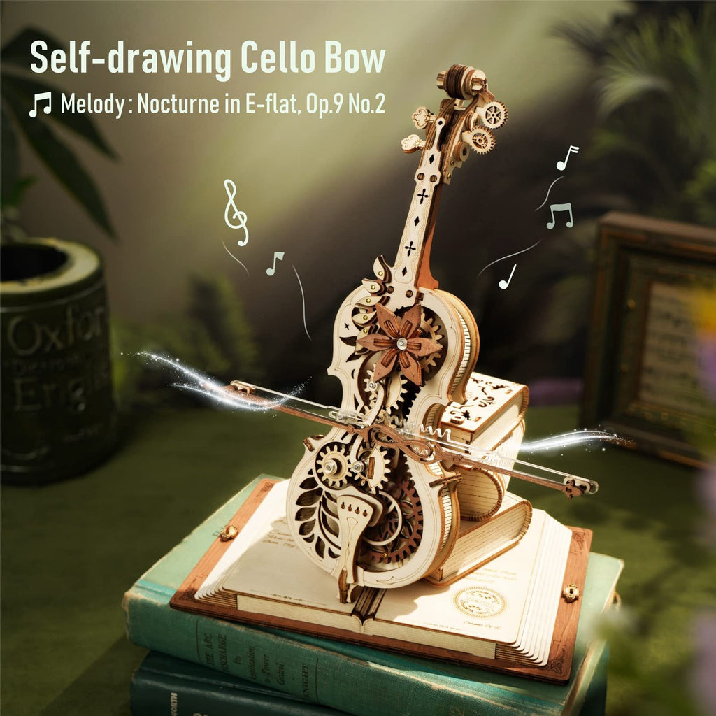 Magic Cello Mechanical Music Box – 3D Wooden Puzzle Model