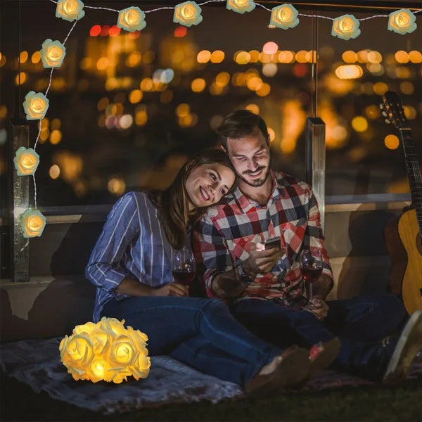 40 LEDs Rose Flower String Lights 10ft