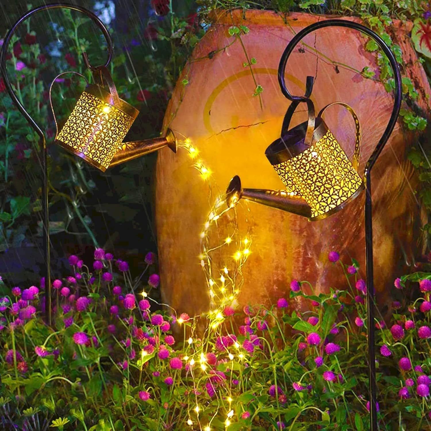 ✨ 2PCS LED Watering Can Solar Light Strings ✨