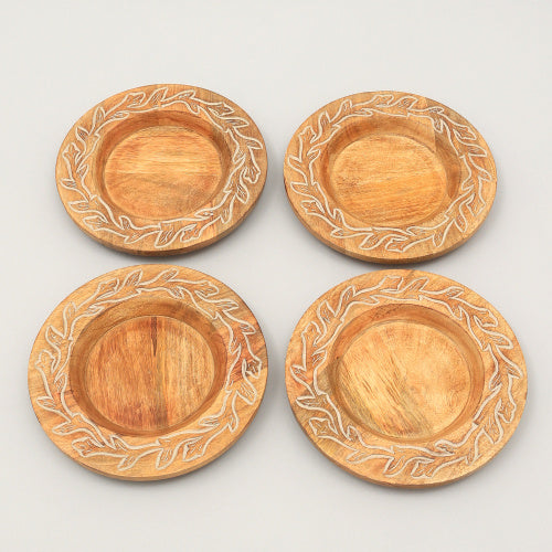 Handcrafted 13" Wood Charger Plate | Artisan Dining Placemat