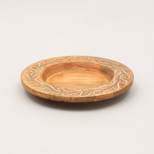 Handcrafted 13" Wood Charger Plate | Artisan Dining Placemat