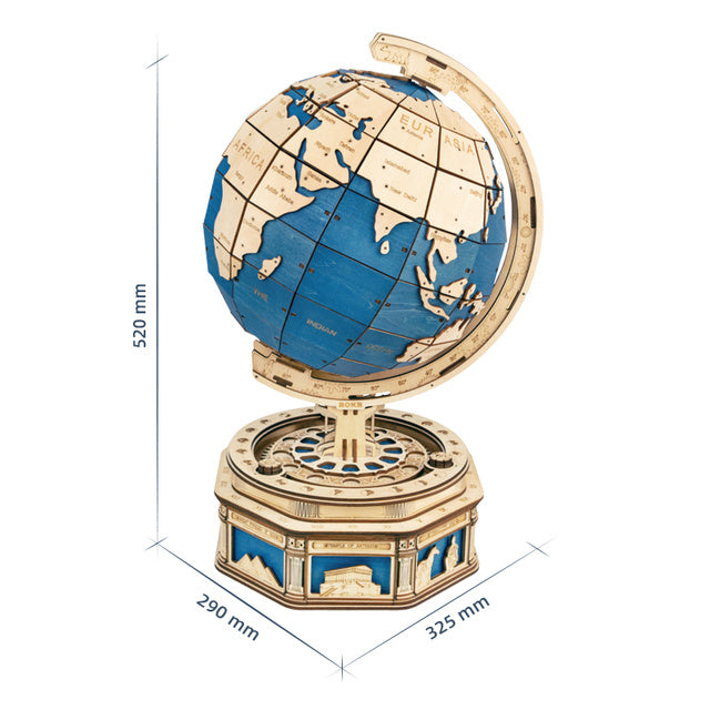 🌍 Robotime Globe Earth 3D Wooden Puzzle – Build Your Own World