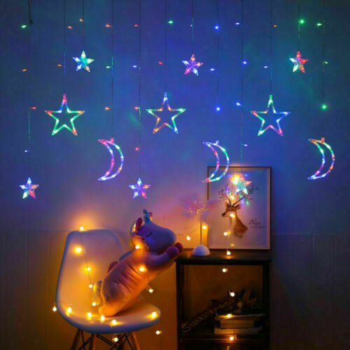 LED Fairy String Window Curtain Lights Star