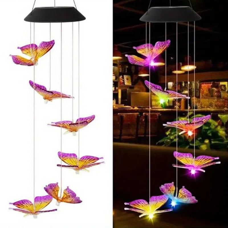 Solar Butterfly Wind Chime Light