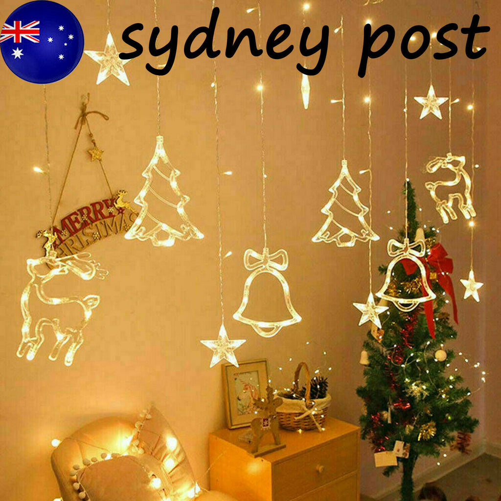 LED Fairy String Window Curtain Lights Star