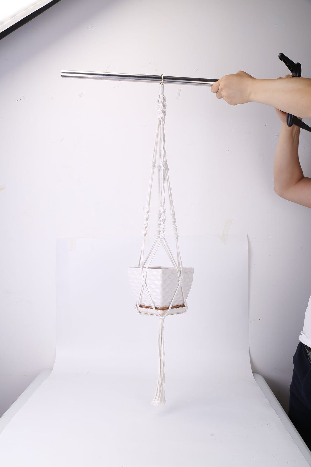 2PCS Cotton Rope Plant Hangers – Boho Chic Home Décor