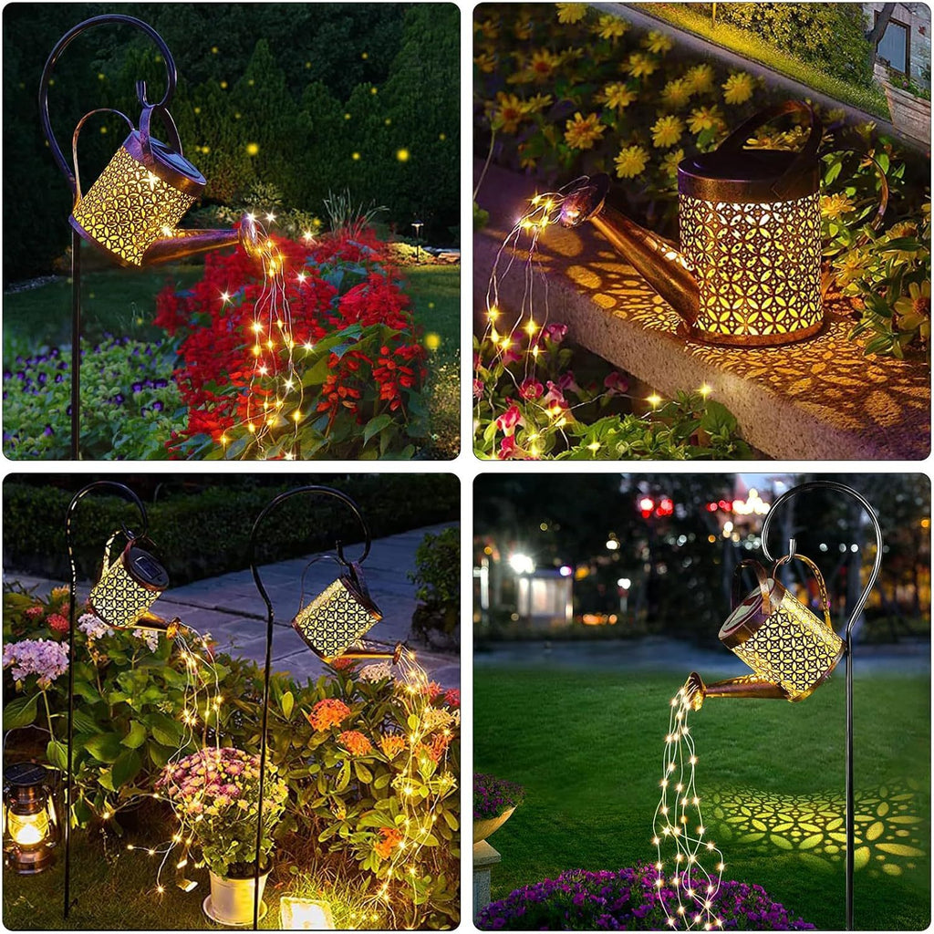✨ 2PCS LED Watering Can Solar Light Strings ✨