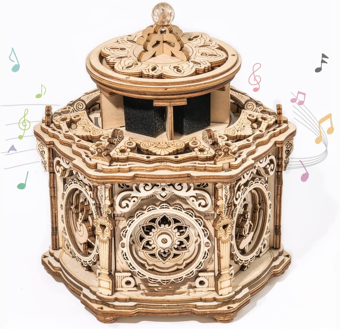 Secret Garden Mechanical Music Box – 3D Wooden Puzzle Kit
