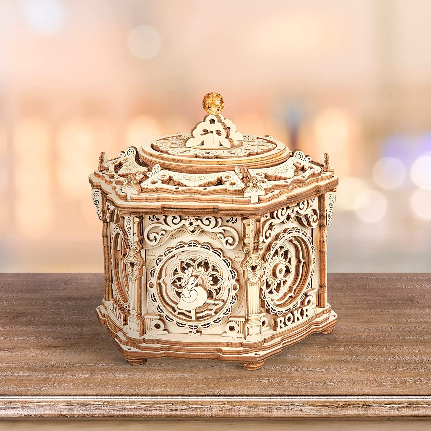 Secret Garden Mechanical Music Box – 3D Wooden Puzzle Kit