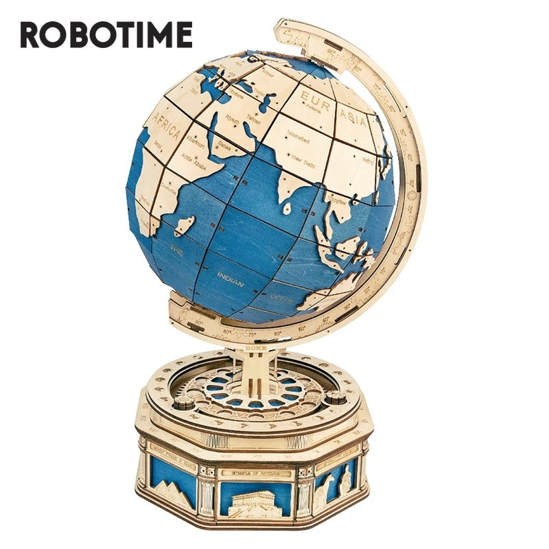 🌍 Robotime Globe Earth 3D Wooden Puzzle – Build Your Own World