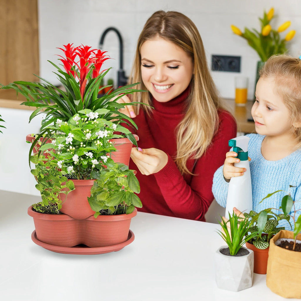 1Pc - 5-Tier Vertical Stackable Planter – Space-Saving Garden Magic