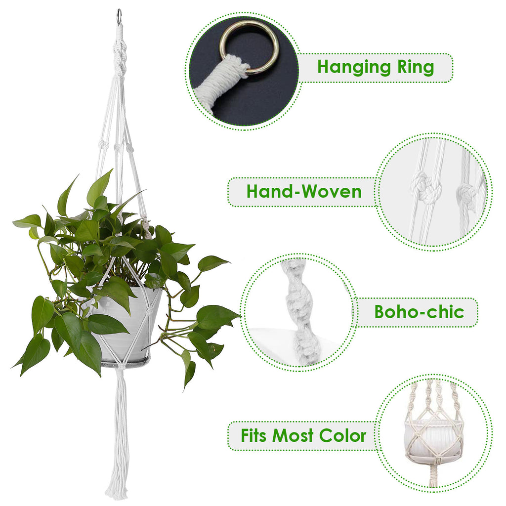 2PCS Cotton Rope Plant Hangers – Boho Chic Home Décor