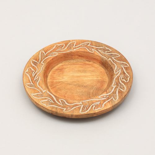Handcrafted 13" Wood Charger Plate | Artisan Dining Placemat